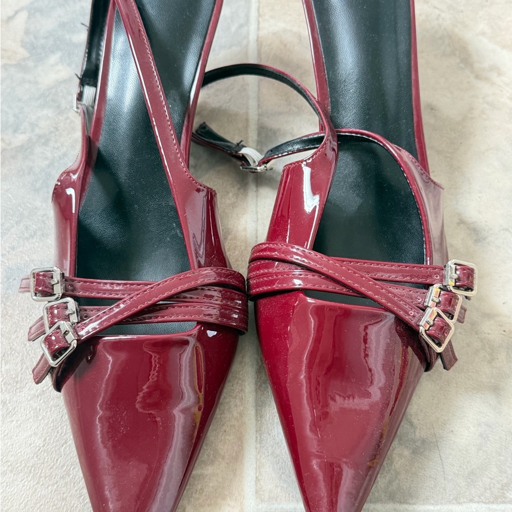 Elegant Burgundy Women's Heels